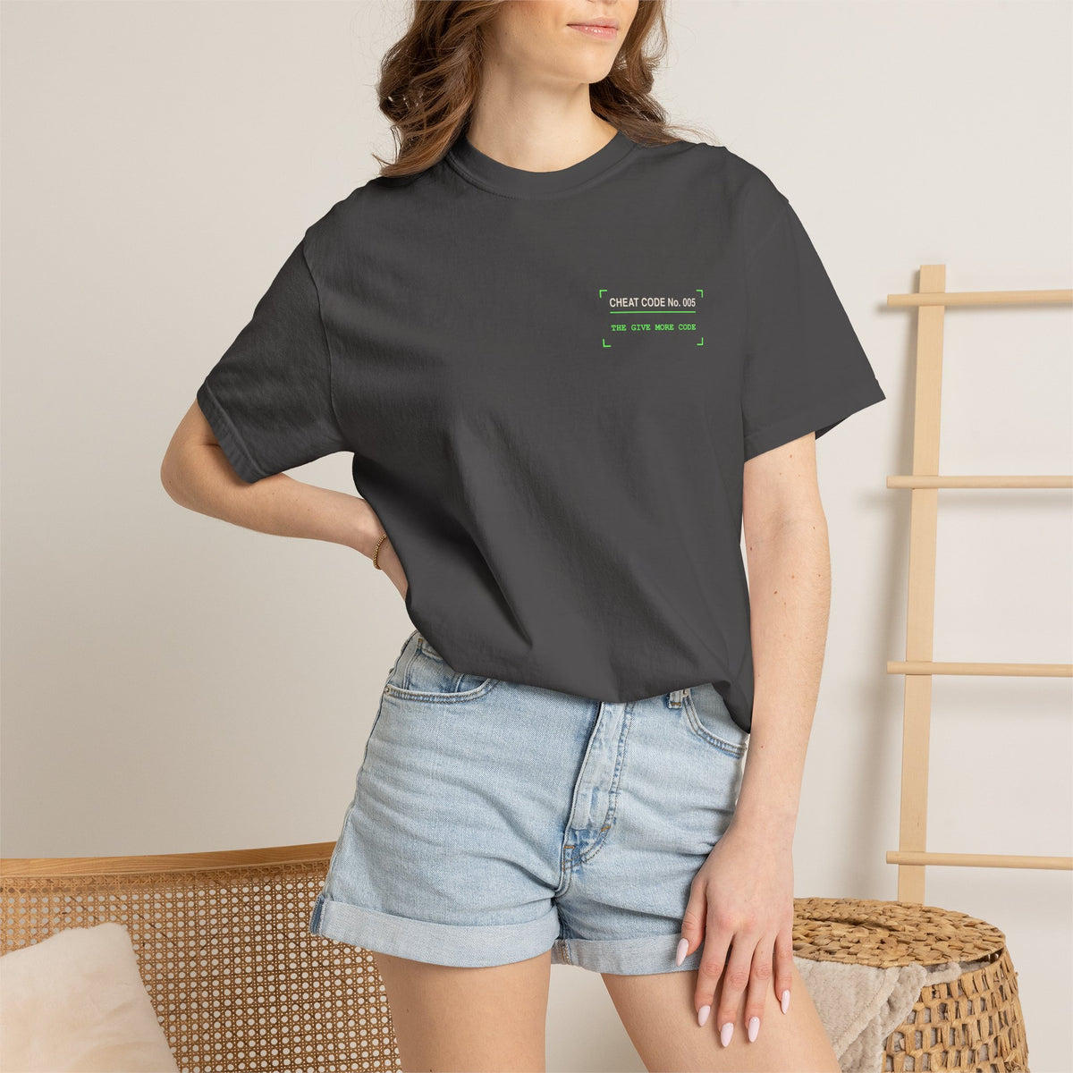 Give Graphic T-Shirt — 'Give' Neon Minimalist Tee