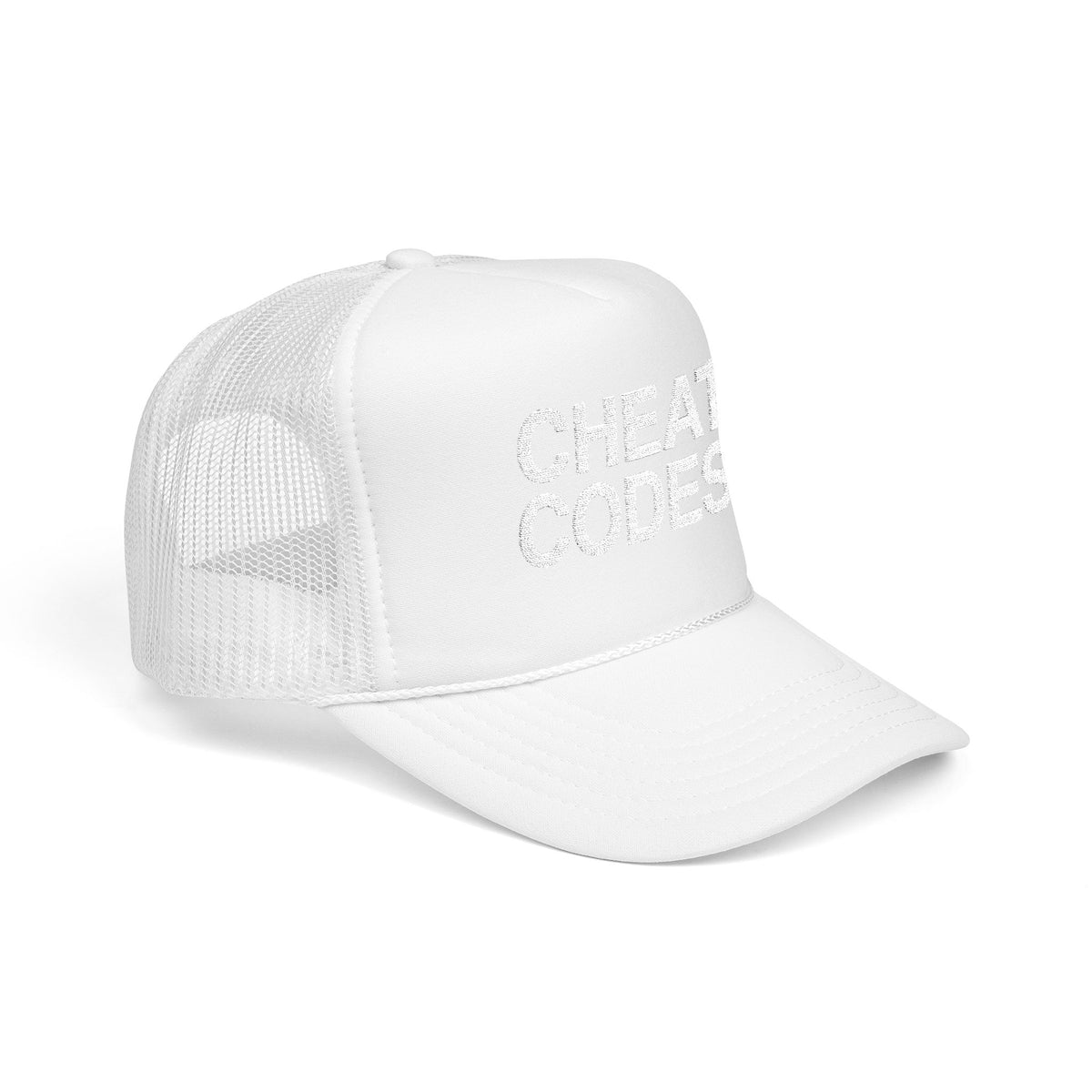 Cheat Codes Trucker Hat – Retro Gaming Foam Mesh Cap