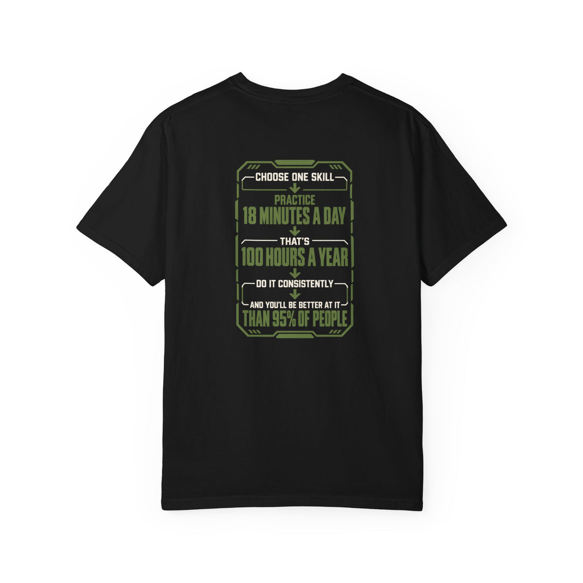 Practice 18 Minutes a Day Tee — 'Cheat Code 006' Motivational Graphic T‑Shirt