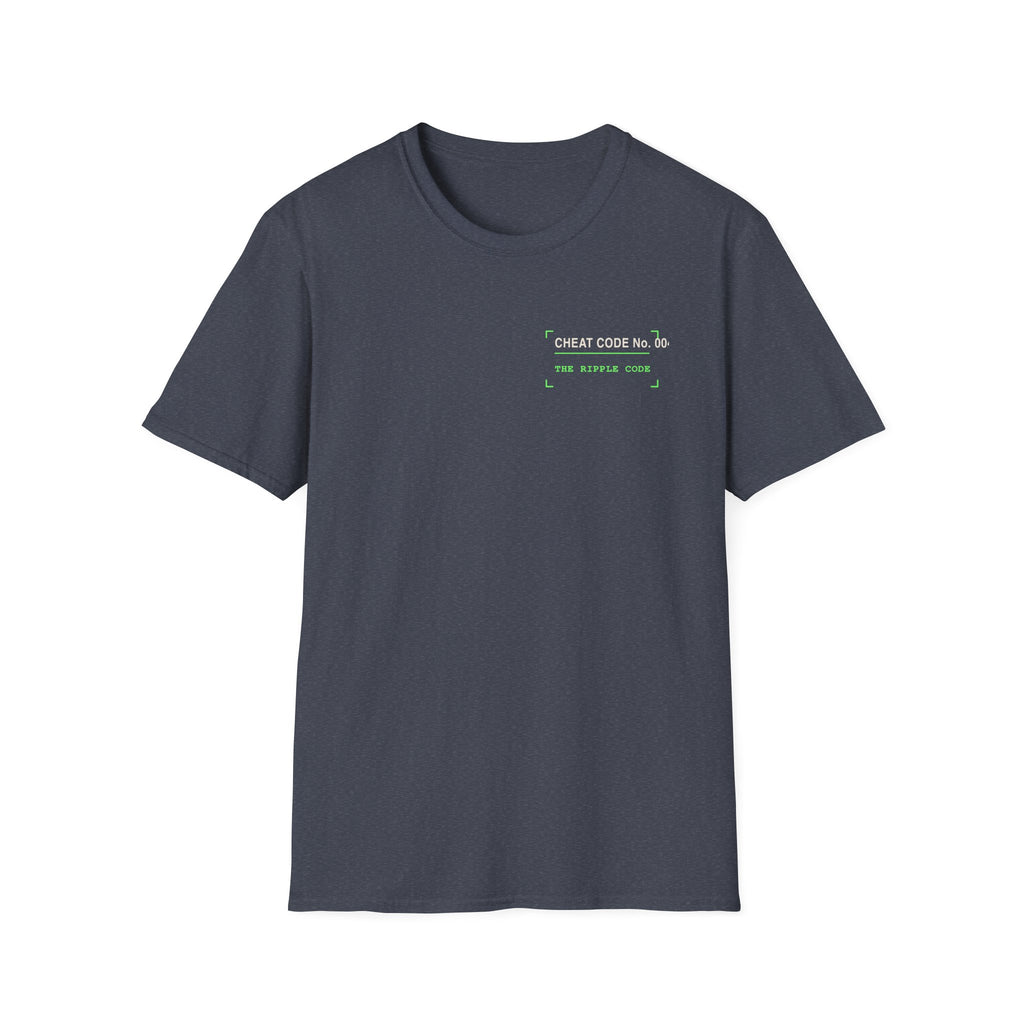 Minimalist 'The World Is Yours' White T-Shirt — Subtle Neon Chest Print