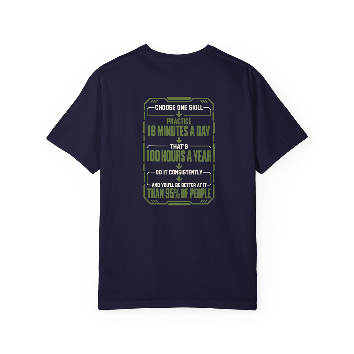 Practice 18 Minutes a Day Tee — 'Cheat Code 006' Motivational Graphic T‑Shirt