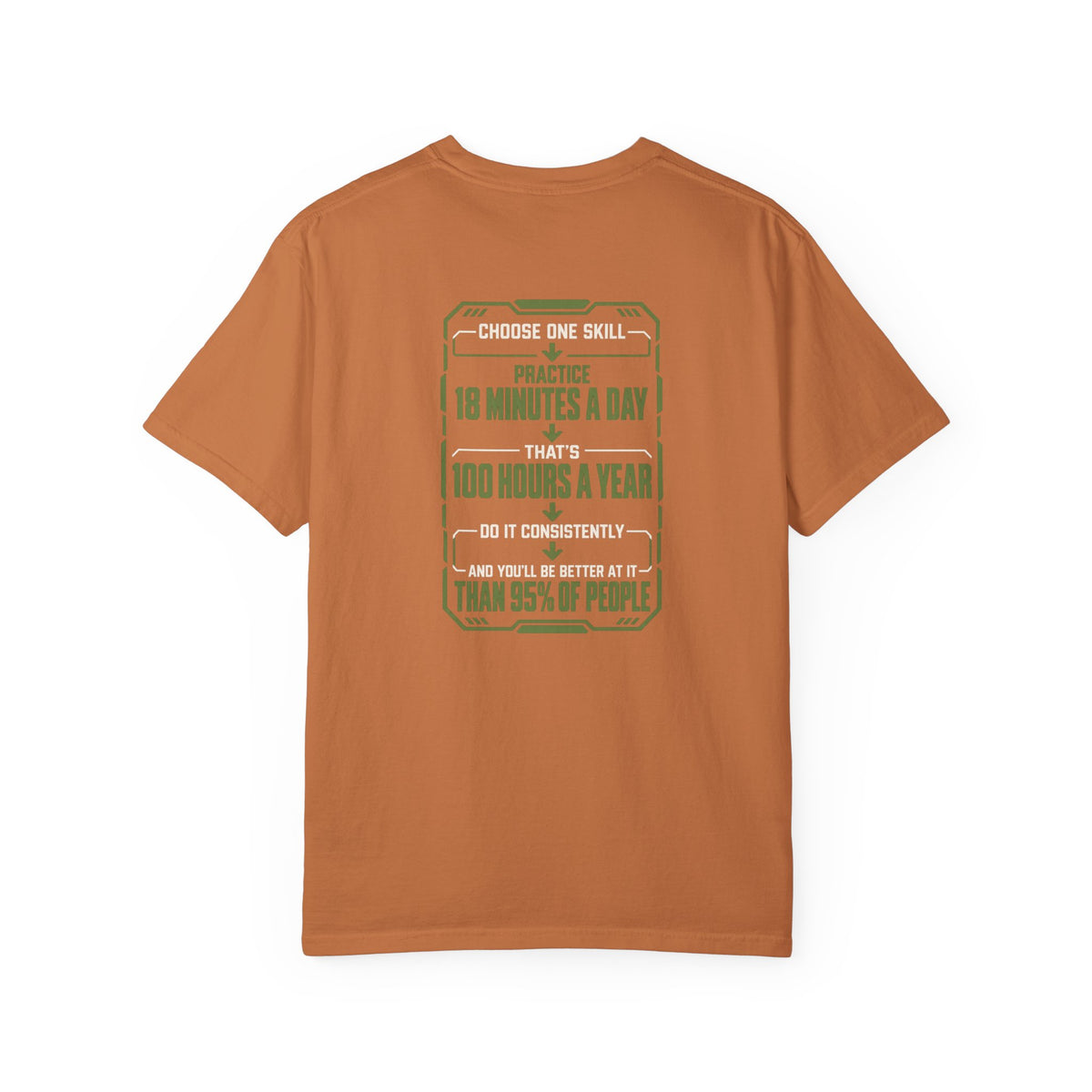 Practice 18 Minutes a Day Tee — 'Cheat Code 006' Motivational Graphic T‑Shirt