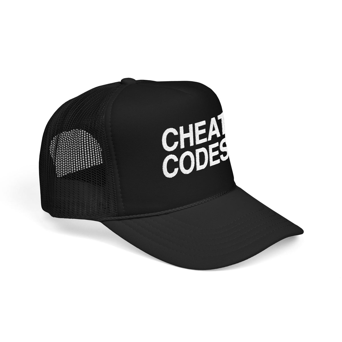 Cheat Codes Trucker Hat – Retro Gaming Foam Mesh Cap