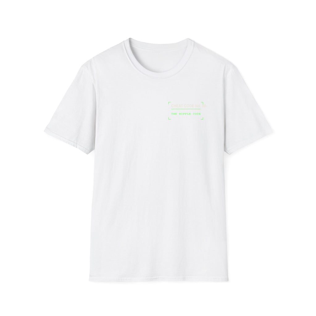 Minimalist 'The World Is Yours' White T-Shirt — Subtle Neon Chest Print