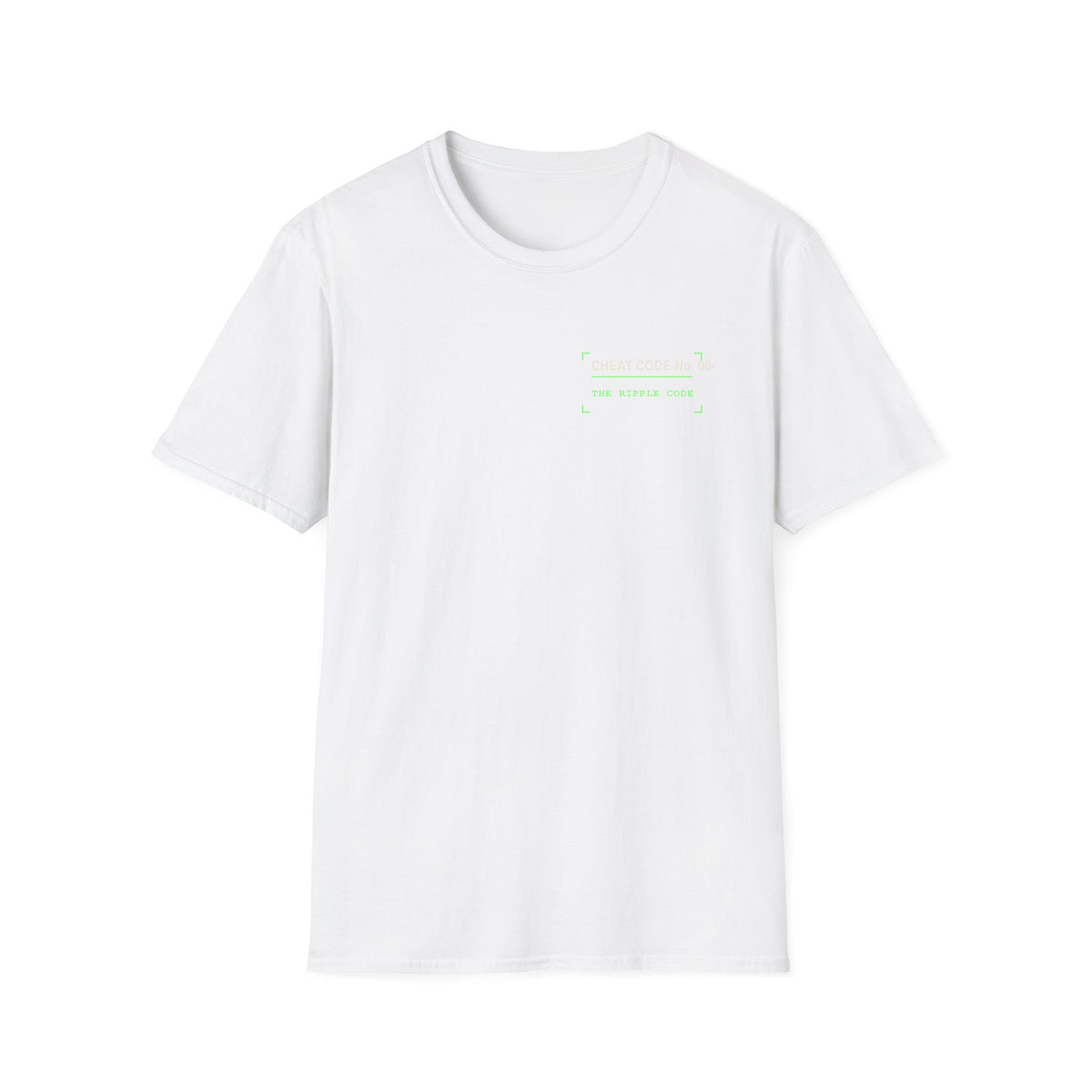 Minimalist 'The World Is Yours' White T-Shirt — Subtle Neon Chest Print