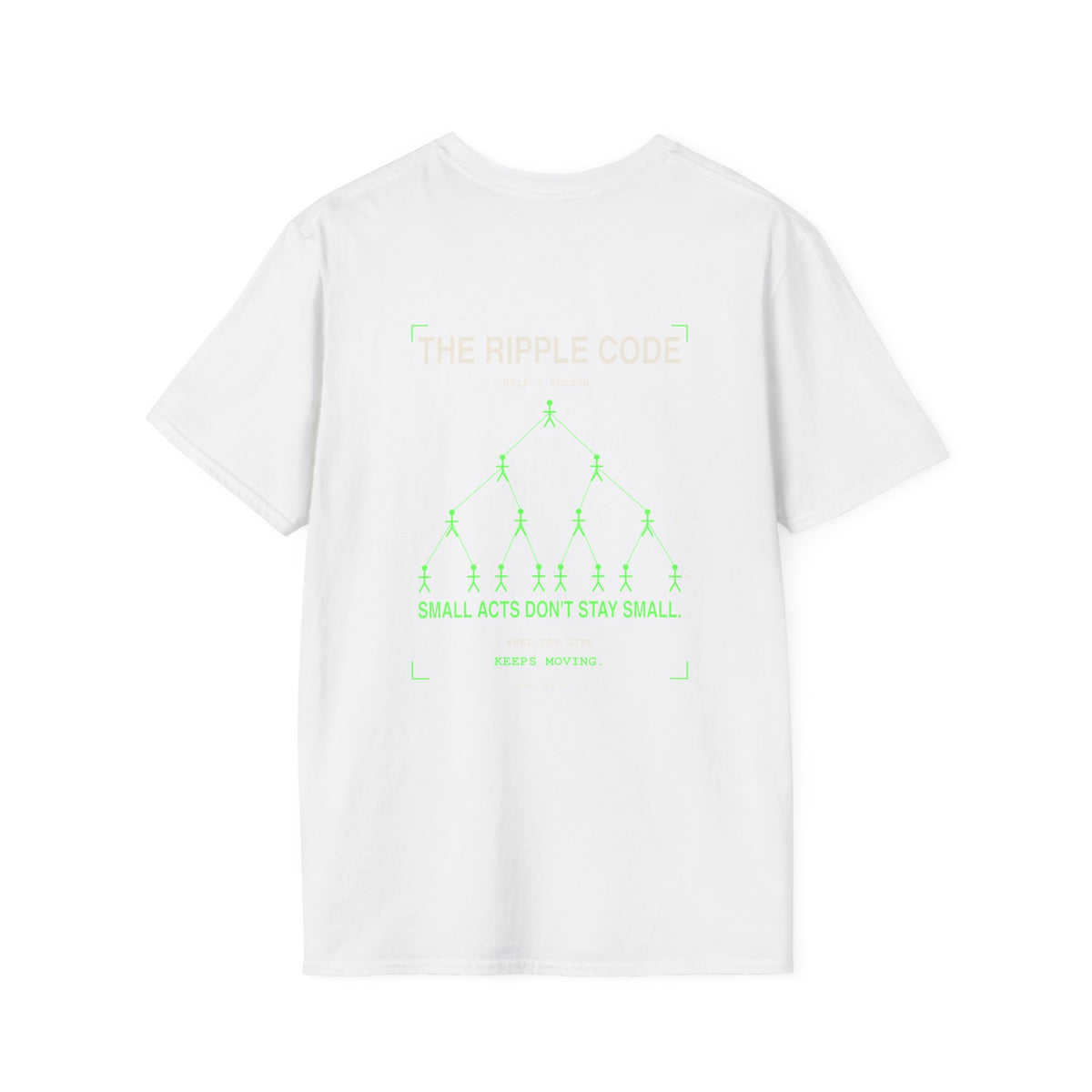 Minimalist 'The World Is Yours' White T-Shirt — Subtle Neon Chest Print