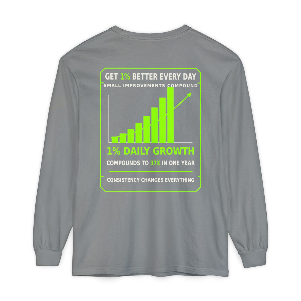 Long Sleeve T-Shirt — 'Cheat Code 007' 1% Daily Growth Motivational Tee