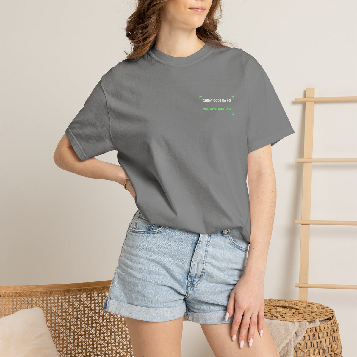 Give Graphic T-Shirt — 'Give' Neon Minimalist Tee