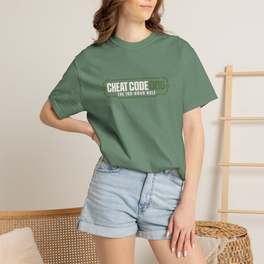 Practice 18 Minutes a Day Tee — 'Cheat Code 006' Motivational Graphic T‑Shirt