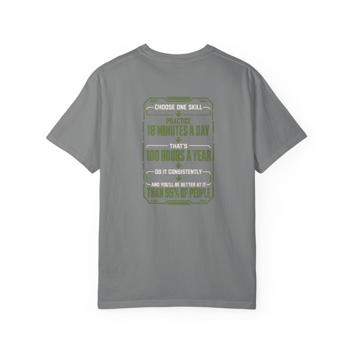 Practice 18 Minutes a Day Tee — 'Cheat Code 006' Motivational Graphic T‑Shirt