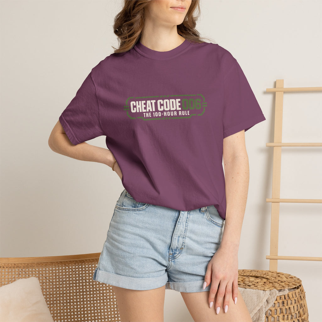 Practice 18 Minutes a Day Tee — 'Cheat Code 006' Motivational Graphic T‑Shirt