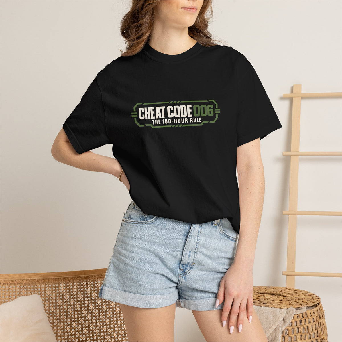 Practice 18 Minutes a Day Tee — 'Cheat Code 006' Motivational Graphic T‑Shirt