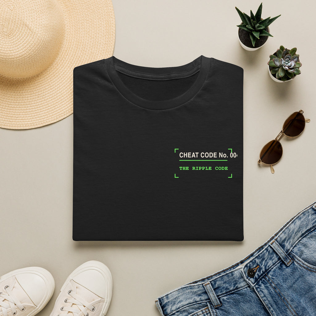 Minimalist 'The World Is Yours' White T-Shirt — Subtle Neon Chest Print