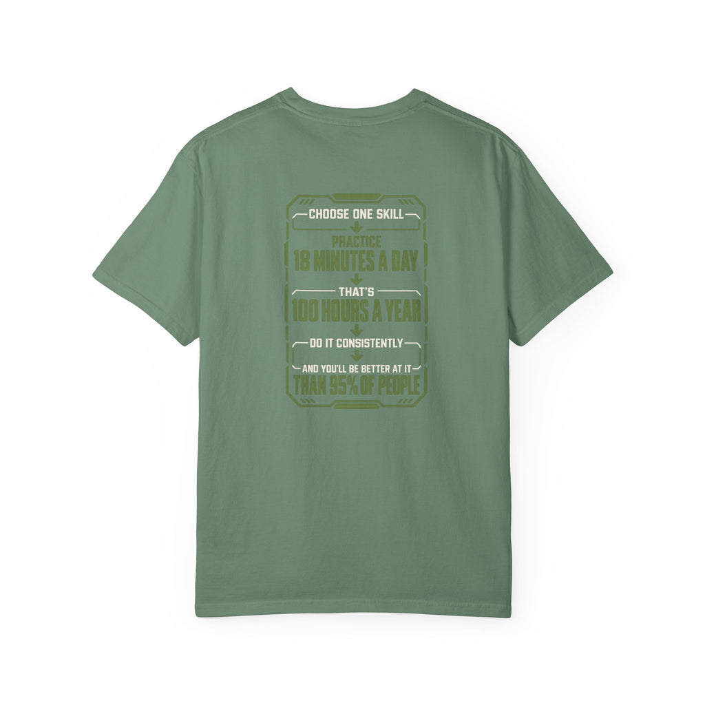Practice 18 Minutes a Day Tee — 'Cheat Code 006' Motivational Graphic T‑Shirt