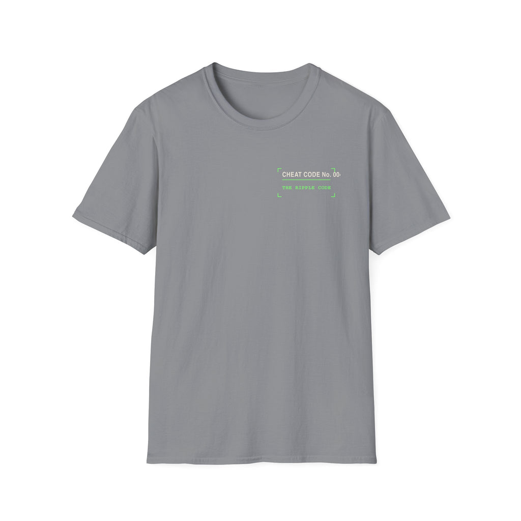 Minimalist 'The World Is Yours' White T-Shirt — Subtle Neon Chest Print