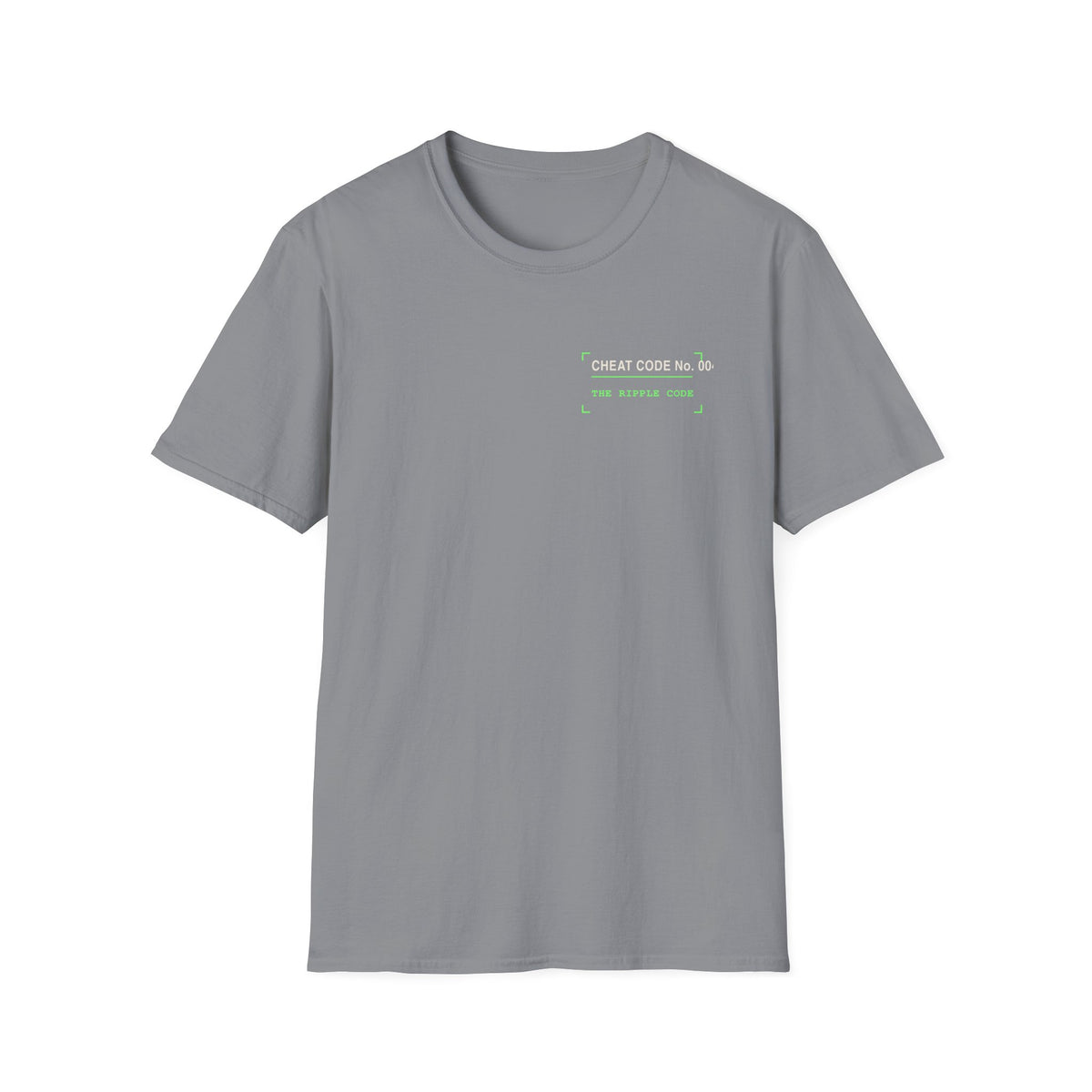 Minimalist 'The World Is Yours' White T-Shirt — Subtle Neon Chest Print