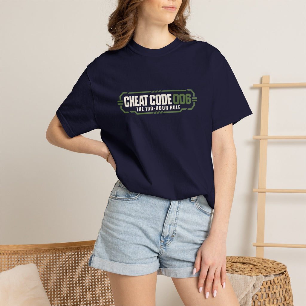 Practice 18 Minutes a Day Tee — 'Cheat Code 006' Motivational Graphic T‑Shirt