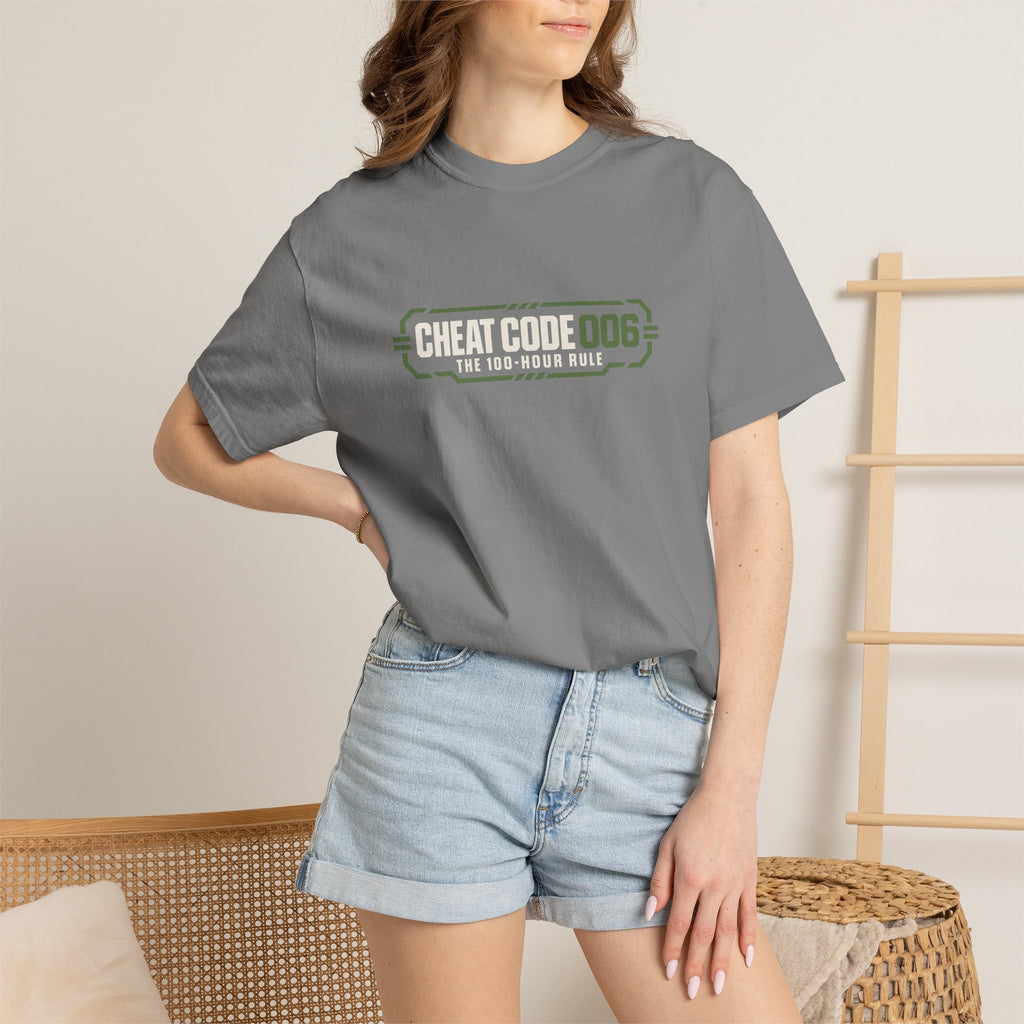 Practice 18 Minutes a Day Tee — 'Cheat Code 006' Motivational Graphic T‑Shirt